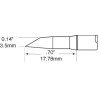 Metcal Soldering Iron Tip 3.5 mm Hoof 17.78 mm Length for MFR-H1-SC2 SFP-DRH35