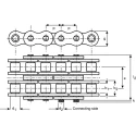 Witra Steel Roller Chain 06B-2 Series CW06B, 5 Meter Length, 23.8 mm Pin Length, ISO 606 (DIN 8187) Standard CW06B