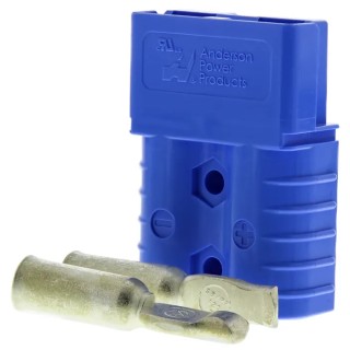 Anderson Power Products SB Series 2 Way Male Battery Connector, Straight Feed Through 600V 120A 6801G1