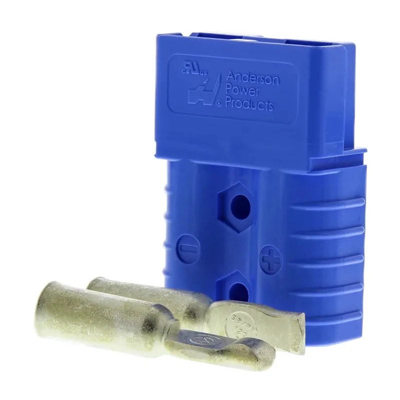 Anderson Power Products SB Series 2 Way Male Battery Connector, Straight Feed Through 600V 120A 6801G1