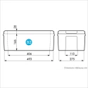 RS PRO Plastic Transit Case, 308 mm Width 212 mm Depth 512 mm Height 255-4818