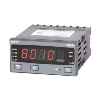 West Instruments DIN Rail PID Temperature Controller 1 Input, 2 Output Relay 24V ac/dc 2A P8010-1100-0210