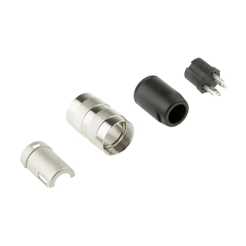 Amphenol Industrial signalmate C091 4 Pole Straight M16 DIN Socket 5A 300V IP40 Screw-On Cable T3301 001 RS