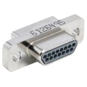 Glenair 15 Way Straight Panel Mount Micro-D Aluminium Housing D-Sub Connector Male MWDM2L-15PSB
