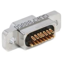 Glenair 15 Way Straight Panel Mount Micro-D Aluminium Housing D-Sub Connector Male MWDM2L-15PSB