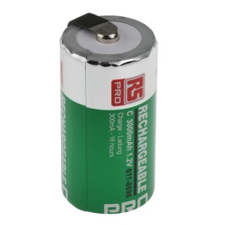 NEUTRAL Nickel Metal Hydride Rechargeable C Battery 1.2V 3Ah Tagged HR14 50mm x 25.5mm 78g 611-8696
