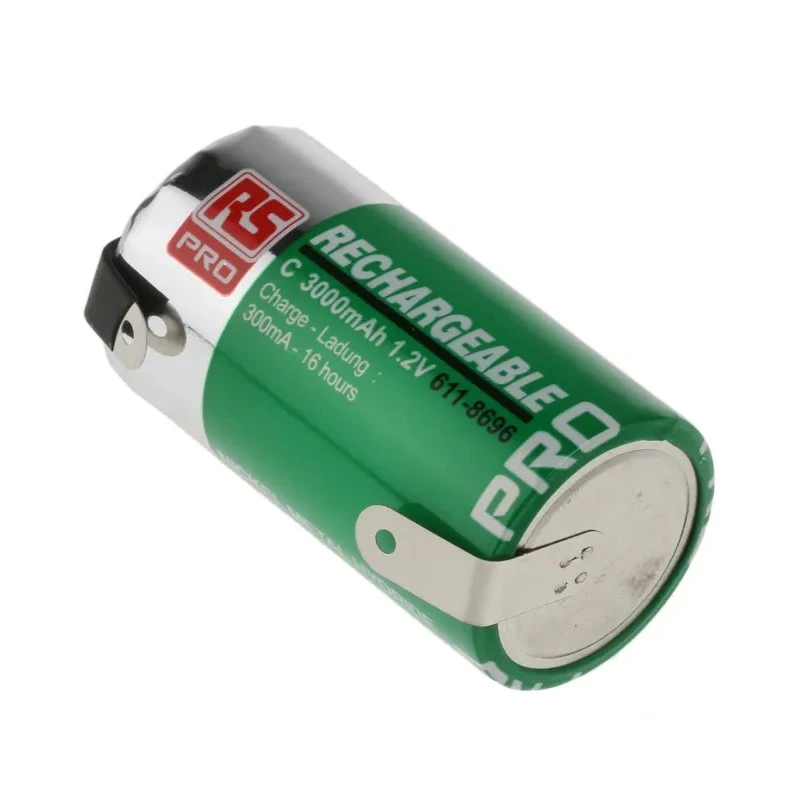NEUTRAL Nickel Metal Hydride Rechargeable C Battery 1.2V 3Ah Tagged HR14 50mm x 25.5mm 78g 611-8696