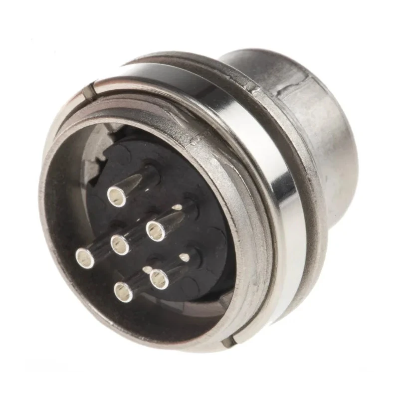 Amphenol Industrial signalmate C091 6 Pole Straight M16 DIN Plug 5A 300V IP40 Screw-On Panel Mount T3402 000 RS