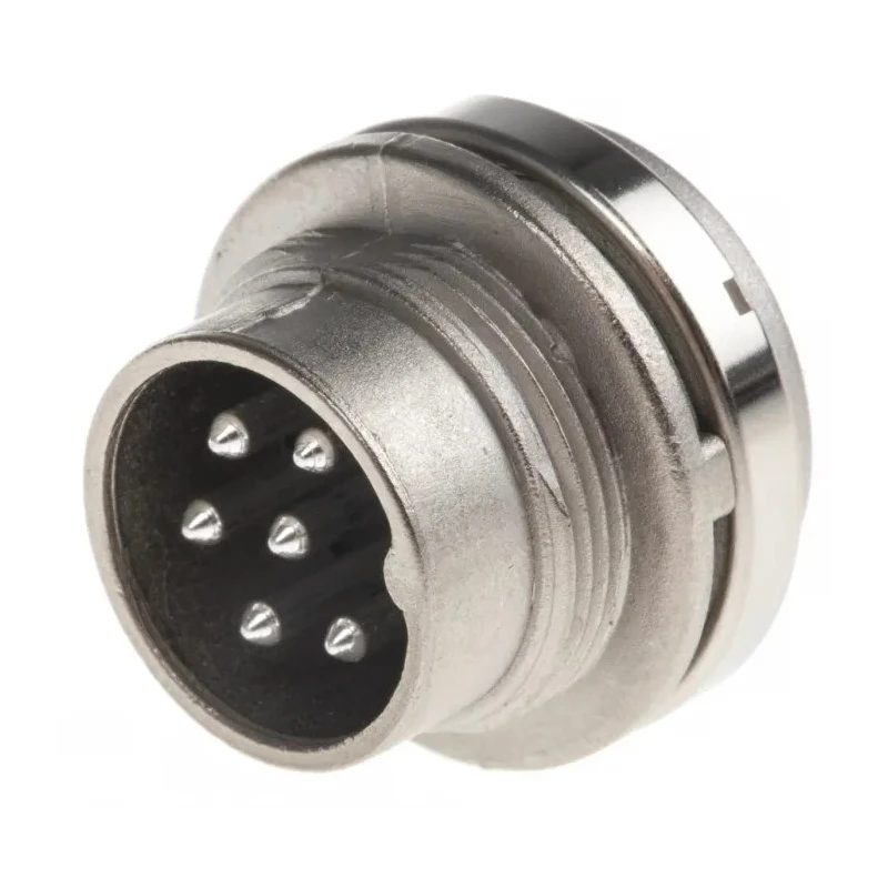 Amphenol Industrial signalmate C091 6 Pole Straight M16 DIN Plug 5A 300V IP40 Screw-On Panel Mount T3402 000 RS