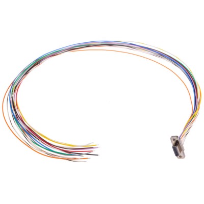 Glenair 15 Way Straight Through Hole Micro-D Male D-Sub Connector, Jack Screw Mount, Liquid Crystal MWDM2L-15P-6E5-18B
