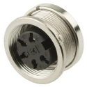 Amphenol Industrial signalmate C091 5 Pole Straight M16 DIN Socket, 5A, 300V, IP40, Screw-On Panel Mount T3363 000 RS