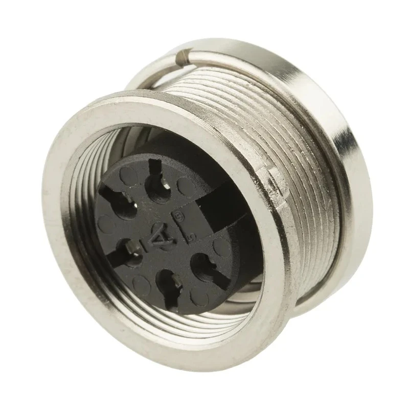 Amphenol Industrial signalmate C091 5 Pole Straight M16 DIN Socket, 5A, 300V, IP40, Screw-On Panel Mount T3363 000 RS