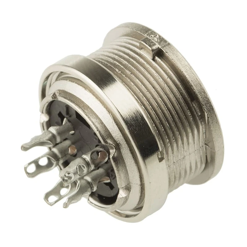 Amphenol Industrial signalmate C091 5 Pole Straight M16 DIN Socket, 5A, 300V, IP40, Screw-On Panel Mount T3363 000 RS