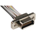 Glenair 15 Way Straight Through Hole Micro-D Sub Connector with Jack Screw Female MWDM2L-15S-6E5-18B