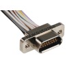 Glenair 15 Way Straight Through Hole Micro-D Sub Connector with Jack Screw Female MWDM2L-15S-6E5-18B