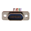 Glenair 15 Way Straight Through Hole Micro-D Sub Connector with Jack Screw Female MWDM2L-15S-6E5-18B