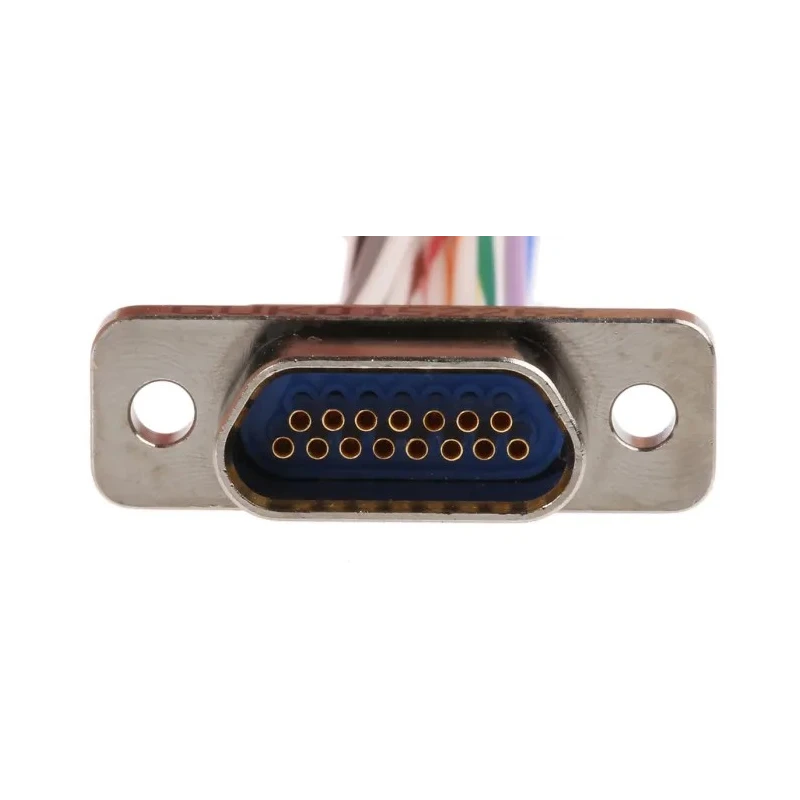 Glenair 15 Way Straight Through Hole Micro-D Sub Connector with Jack Screw Female MWDM2L-15S-6E5-18B