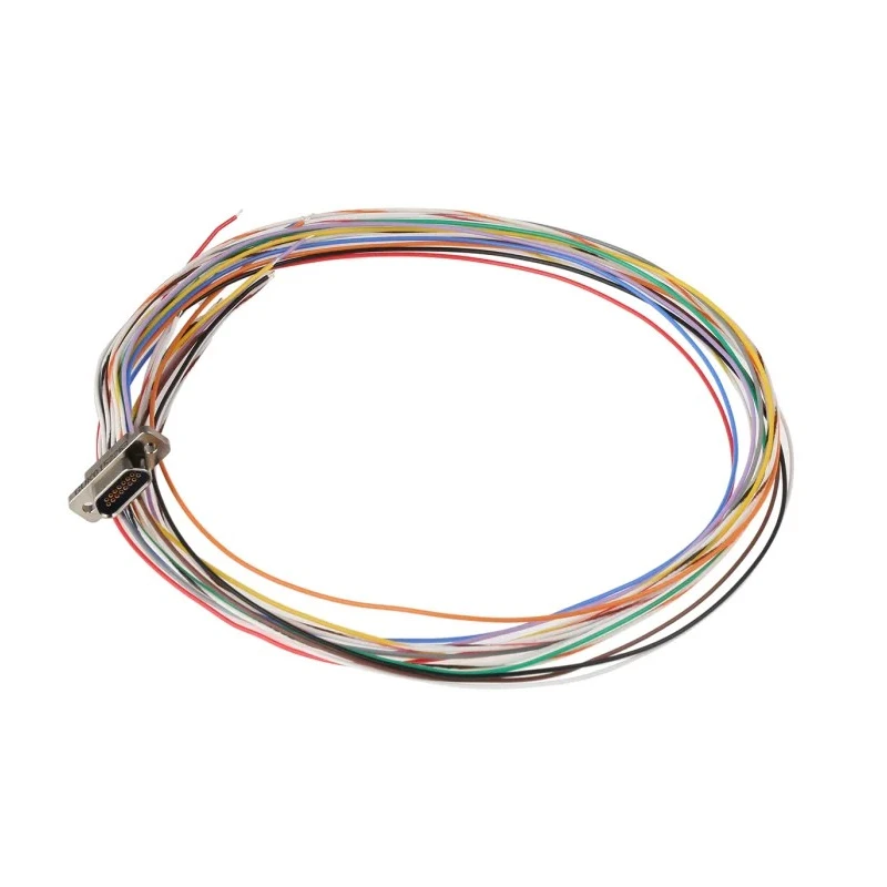 Glenair 15 Way Straight Through Hole Micro-D Sub Connector with Jack Screw Female MWDM2L-15S-6E5-18B