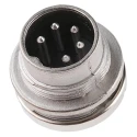 Amphenol Industrial signalmate C091 5 Pole Straight M16 DIN Plug, 5A, 300V, IP40, Screw-On, Panel Mount T3362 000 RS