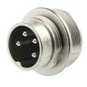 Amphenol Industrial signalmate C091 4 Pole Straight M16 DIN Plug 5A 300V IP40 Panel Mount T3302 000 RS