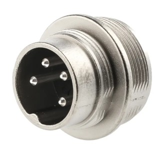 Amphenol Industrial signalmate C091 4 Pole Straight M16 DIN Plug 5A 300V IP40 Panel Mount T3302 000 RS
