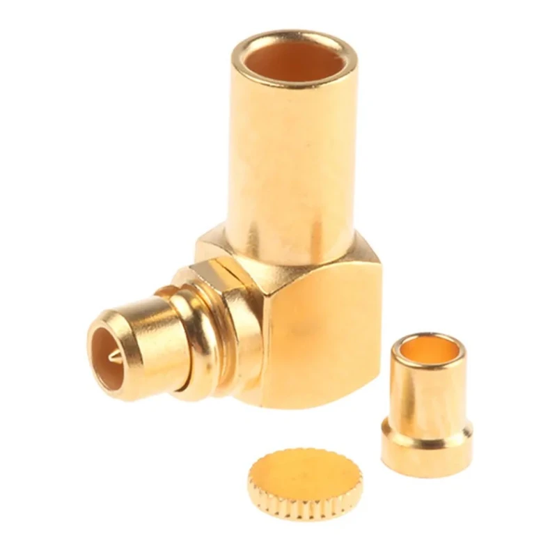 Huber+Suhner MMCX Series Coaxial Connector Cable, Male MCX, 50 Ω, Right Angle Body Crimp 16_MMCX-50-1-1/111_OE