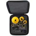 Starrett 10 Piece Deep Cut Bi-Metal Hole Saw Kit Cobalt High Speed Steel for Wood Plastic Metal KDP2000/6L