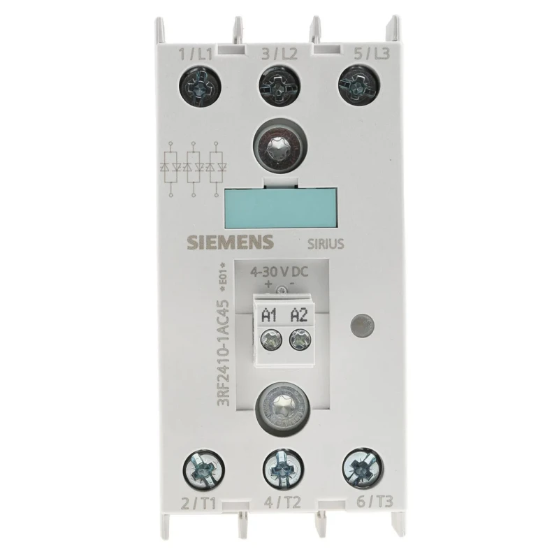 Siemens 3RF2 Series Solid State Relay 10.5 A Load 600 V Load 30V DC Control DIN Rail Mount 3PNO Thyristor 3RF2410-1AC45