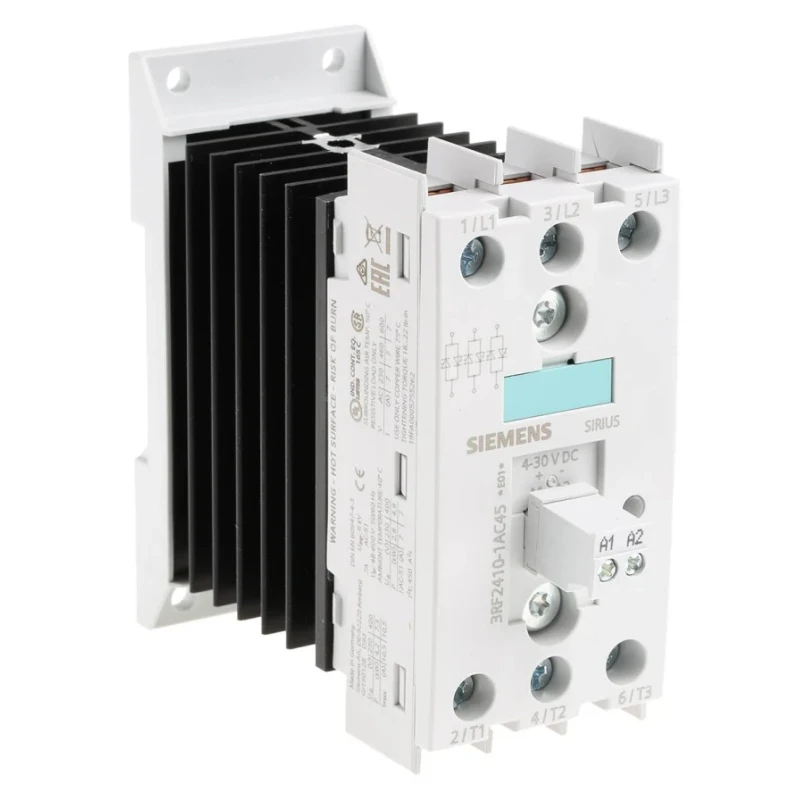 Siemens 3RF2 Series Solid State Relay 10.5 A Load 600 V Load 30V DC Control DIN Rail Mount 3PNO Thyristor 3RF2410-1AC45