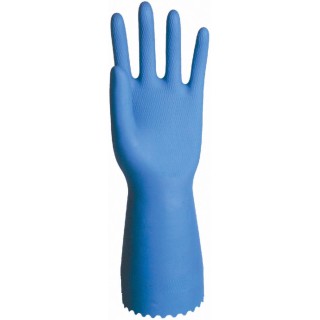 Polyco Healthline Optima Blue Latex Work Gloves Size 7 Chemical Resistant 24 Gloves 425