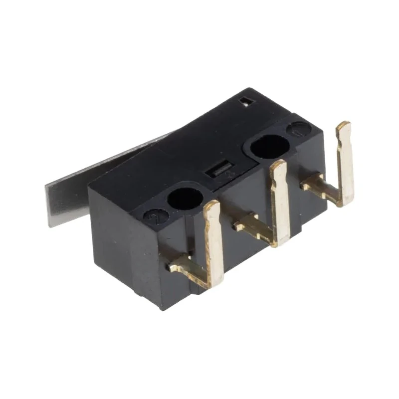 Omron Ultra Subminiature Hinge Lever Micro Switch, SPDT, 100mA, 30V dc, Right Angle PCB Terminal, IP40 D2F-01L-A