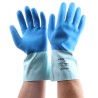 Polyco Healthline Taskmaster Blue Cotton Work Gloves Size 9 Latex Coating 8503