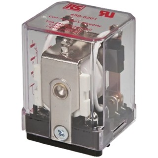 RS PRO Plug-in Power Relay 110V AC Coil Voltage 12A Switching Current 4PDT 613-3689