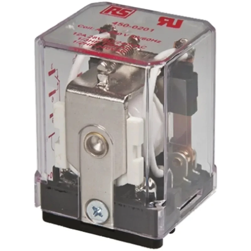 RS PRO Plug-in Power Relay 110V AC Coil Voltage 12A Switching Current 4PDT 613-3689