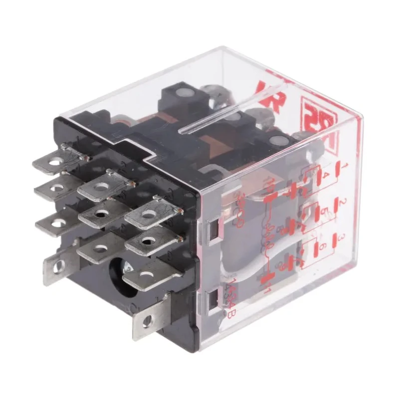 RS PRO Plug-in Power Relay 24V DC Coil 12A Switching Current 3PDT 613-3617