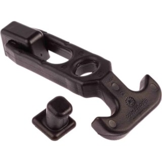 Southco Black Rubber, Plastic Pressure Catch 122.0mm Length, 25.4mm Width, Maximum Force 98N F7-52
