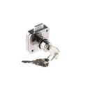 Euro-Locks a Lowe & Fletcher group Company Chrome Finish Keyed Sliding Door Lock Panel to Tongue 22 mm Panel Cutout 5665532