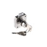 Euro-Locks a Lowe & Fletcher group Company Chrome Finish Keyed Sliding Door Lock Panel to Tongue 22 mm Panel Cutout 5665532