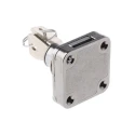 Euro-Locks a Lowe & Fletcher group Company Chrome Finish Keyed Sliding Door Lock Panel to Tongue 22 mm Panel Cutout 5665532