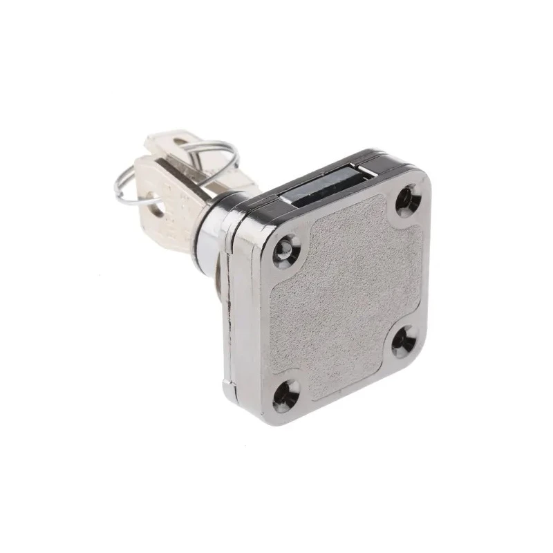 Euro-Locks a Lowe & Fletcher group Company Chrome Finish Keyed Sliding Door Lock Panel to Tongue 22 mm Panel Cutout 5665532