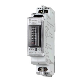 Finder 1 Phase Mechanical Energy Meter 7E Series Class 1 Accuracy Pulse Output 7E.13.8.230.0010
