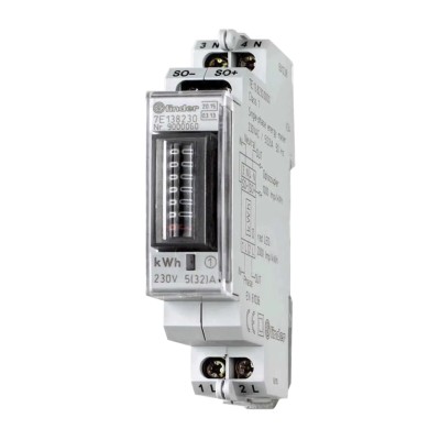 Finder 1 Phase Mechanical Energy Meter 7E Series Class 1 Accuracy Pulse Output 7E.13.8.230.0010