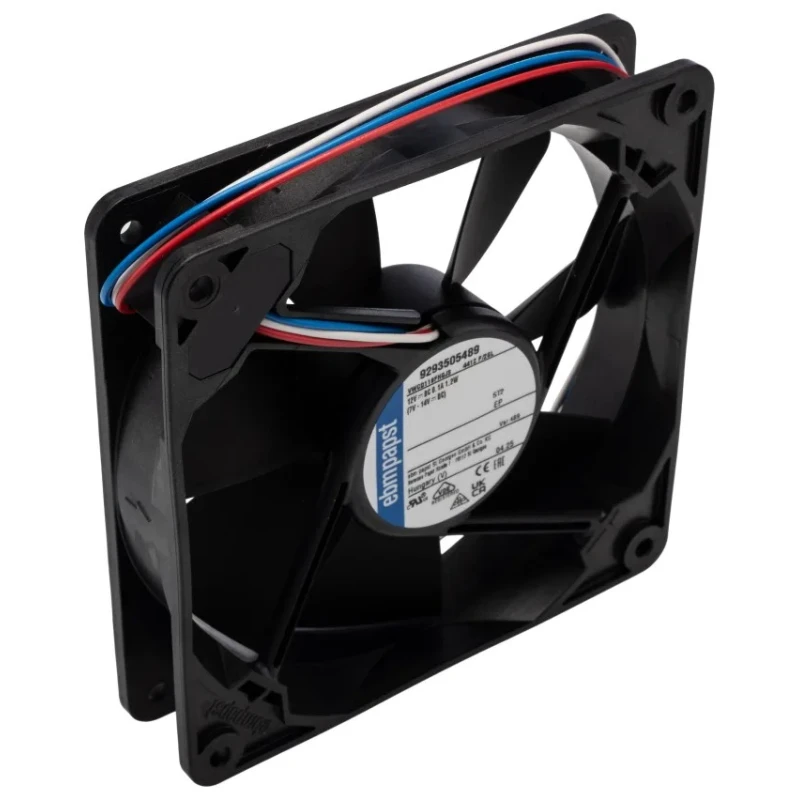 ebm-papst 4400 F Series Axial Fan, 12V DC, 94 m³/h Air Flow, 1.25 W Power, 100 mA Max Current, 119 mm Frame 4412 F/2GL-489