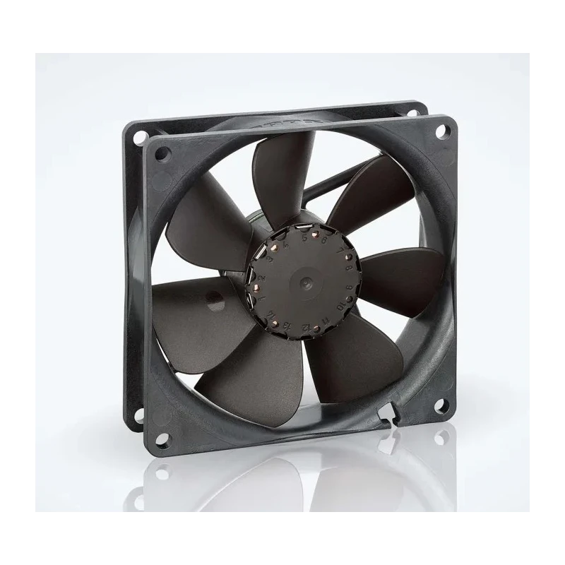 ebm-papst 3400 N Series Axial Fan, 12V dc, 1.1 W, 61 m³/h, 1950 rpm, IP20, Sleeve Bearing, 92 mm 92 mm 25 mm 