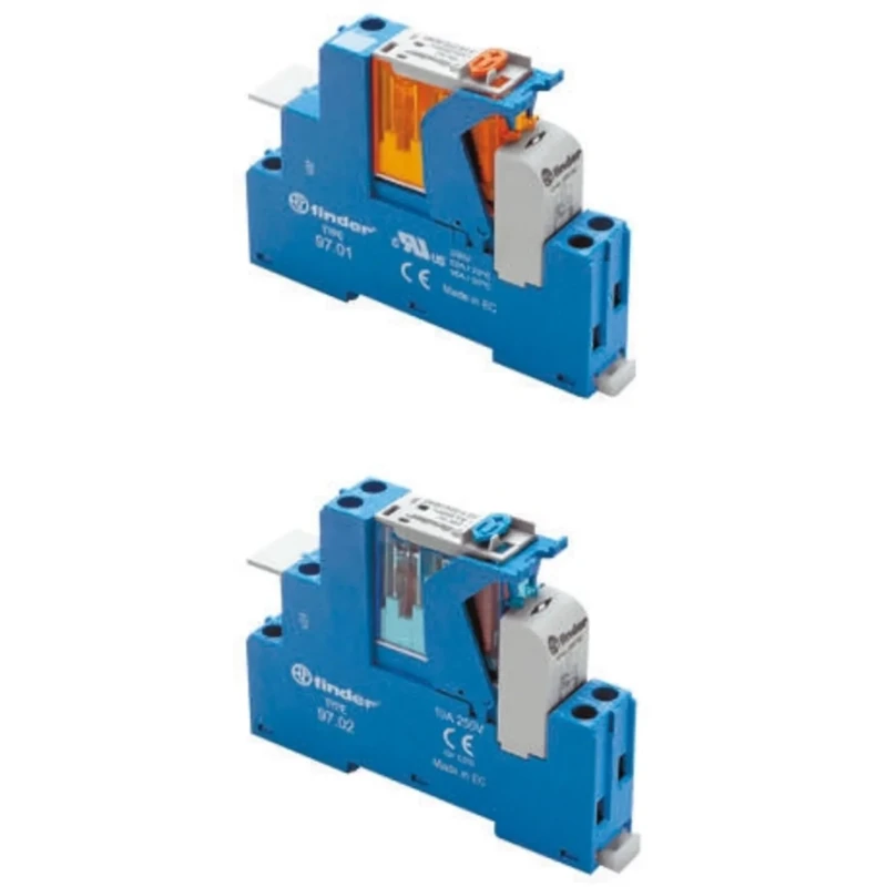 Finder 4C Series Interface Relay, DIN Rail Mount, 12V AC Coil, DPDT Contact Configuration, 90mA Coil 4C.02.8.012.0060SPA