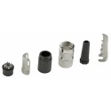 Amphenol Industrial signalmate C091 12 Pole Straight M16 DIN Socket 3A 150V IP40 Screw-On Cable T3636 001 RS
