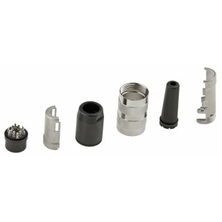 Amphenol Industrial signalmate C091 12 Pole Straight M16 DIN Socket 3A 150V IP40 Screw-On Cable T3636 001 RS
