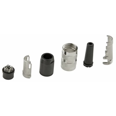 Amphenol Industrial signalmate C091 12 Pole Straight M16 DIN Socket 3A 150V IP40 Screw-On Cable T3636 001 RS