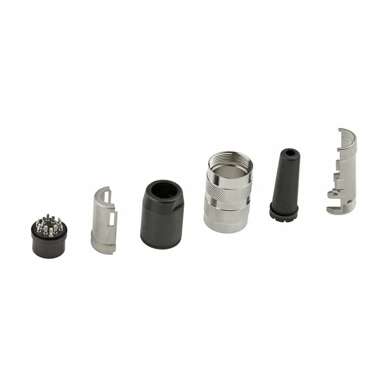 Amphenol Industrial signalmate C091 12 Pole Straight M16 DIN Socket 3A 150V IP40 Screw-On Cable T3636 001 RS
