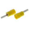 RS PRO Insulated Tin Crimp Pin Connector 12 AWG to 10 AWG, 2.8 mm Pin Diameter, 10 mm Pin Length, Yellow 613-9643